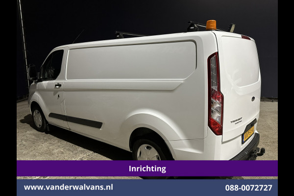 Ford Transit Custom 2.0 TDCI 130pk L2H1 Inrichting Euro6 Airco | Camera | Apple Carplay | LED | 2800kg Trekhaak | Cruisecontrol Android Auto, Stoelverwarming, Verwarmde voorruit, Parkeersensoren, Bijrijdersbank, Achterklep