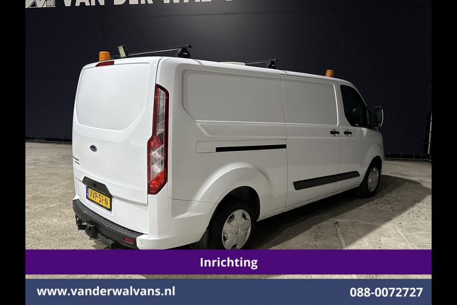 Ford Transit Custom 2.0 TDCI 130pk L2H1 Inrichting Euro6 Airco | Camera | Apple Carplay | LED | 2800kg Trekhaak | Cruisecontrol Android Auto, Stoelverwarming, Verwarmde voorruit, Parkeersensoren, Bijrijdersbank, Achterklep