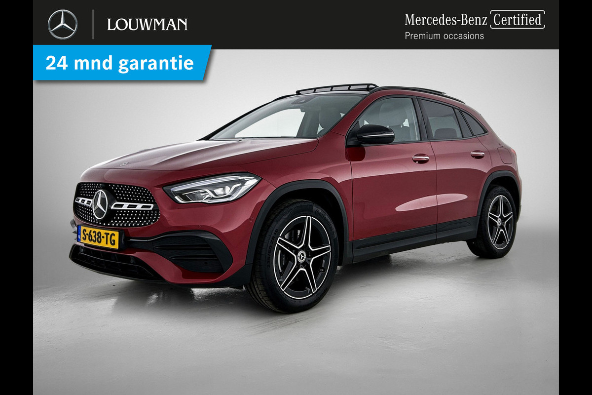Mercedes-Benz GLA 250 e AMG Plug-In Hybride Panoramadak | 5 spaaks lichtmetalen velgen | elect. bed. Voorstoelen met memory | Trekhaak wegklapbaar | Navigatie | Parkig support met camera achter Inclusief 24 maanden Mercedes-Benz Certified garantie voor Europa.