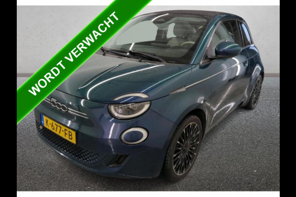 Fiat 500E CABRIO La Prima 87Kw / 42 kWh / Leder / Pdc+Camera / Navigatie / Airco-ecc. / 100% Electrisch,100%Stijlvol / Apk 11-2026