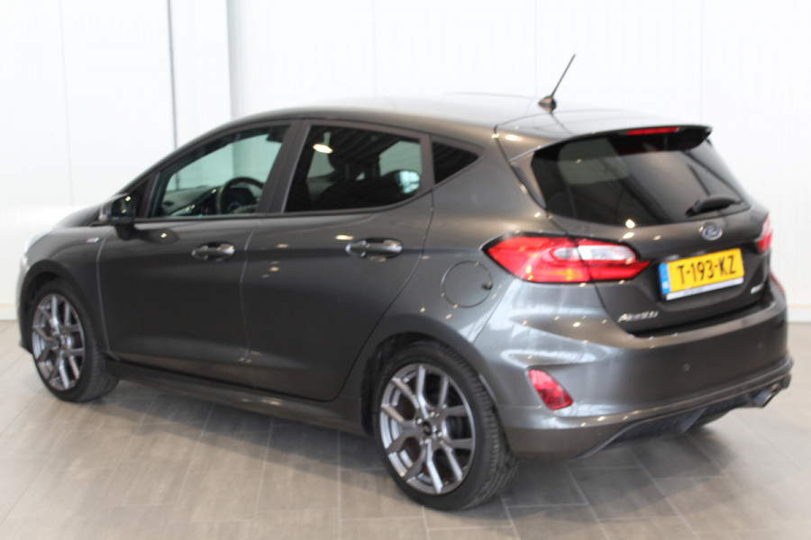 Ford Fiesta 1.0-125pk EcoBoost Mild-Hybrid ST-Line. Luxe, sportieve en goed onderhouden Fiesta ! Autm. airco, Cruise control, Lane assist, 17" Lmv, Parkeersensoren Achter, Metallic lak, Navigatie by Apple/Android, LED verlichting etc.