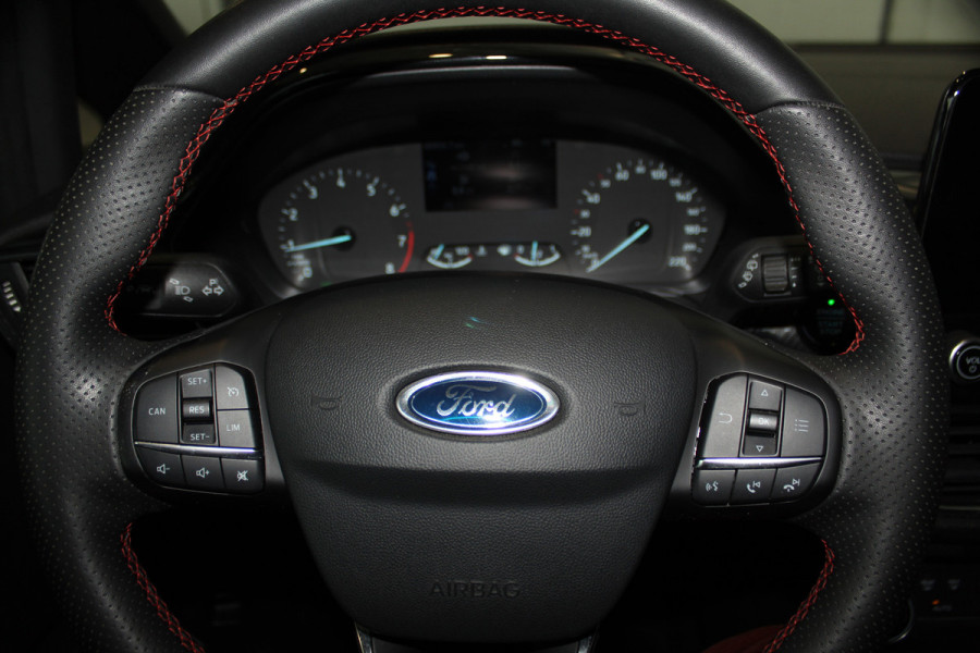 Ford Fiesta 1.0-125pk EcoBoost Mild-Hybrid ST-Line. Luxe, sportieve en goed onderhouden Fiesta ! Autm. airco, Cruise control, Lane assist, 17" Lmv, Parkeersensoren Achter, Metallic lak, Navigatie by Apple/Android, LED verlichting etc.