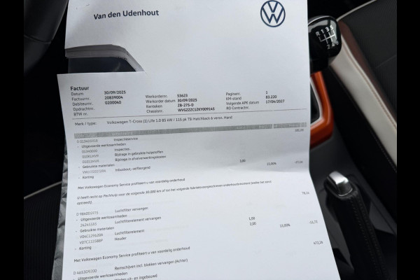 Volkswagen T-Cross 1.0 TSI Life, 1e eigenaar, NAP, CarPlay, Navi