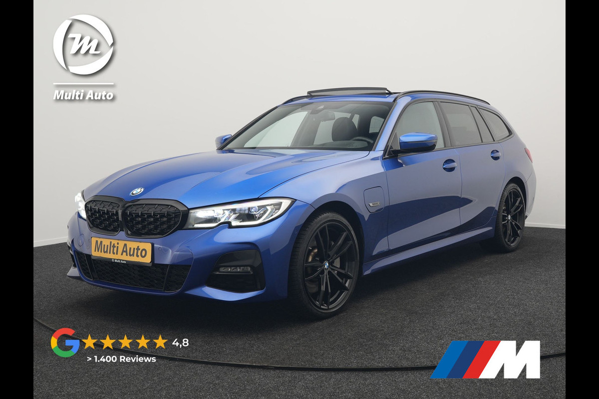 BMW 3 Serie Touring 330e M Sport Plug in Hybrid 293pk Dealer O.H PHEV | Panodak | Adaptive Onderstel | Laser LED | Alcantara Sportstoelen Memory | Head Up | Camera | 19"L.M | Keyless | Apple Carplay | Navigatie | Virtual | DAB |