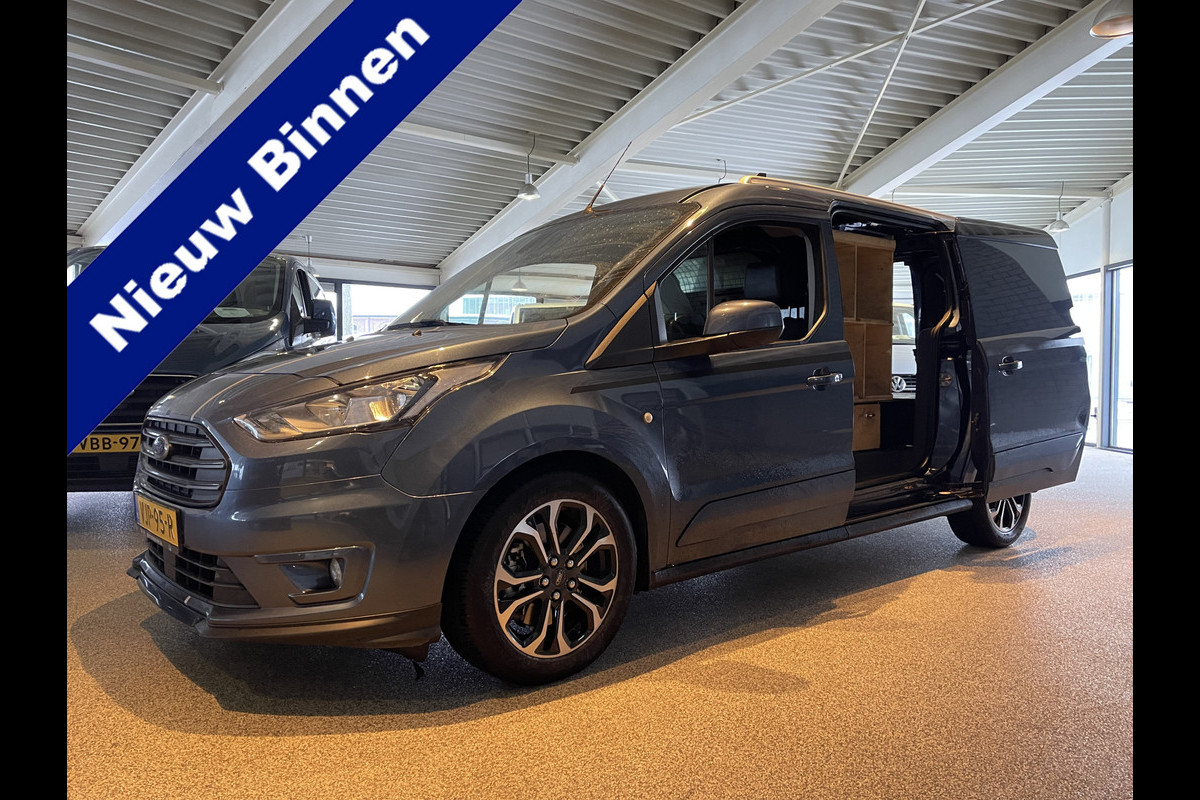Ford Transit Connect 1.5 EcoBlue L2 Sport automaat / vaste prijs rijklaar € 14.950 ex btw / lease vanaf € 252 / dubbele schuifdeur / blauw metallic / camera / trekhaak / stoelverwarming / euro 6 !