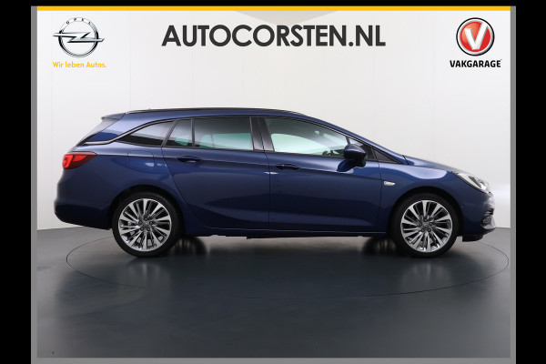 Opel Astra Sports Tourer 1.2T Leer/Alcantara Led-Matrix Innovation Bose®-Hifi Navi Camera Park-Assist + PDC-a+v Apple Carplay Android Keyle AGR-Comfort-Stoel+Stuur+Voorruitverwarming Elek.Achterklep Pdc Lane Assist DAB Regen-Lichtsensor Bordherkenning Zwarte-Hemel Origineel Nederlandse Auto Zeer luxe uitvoering! A-Label EURO6  € 30.000 nieuw