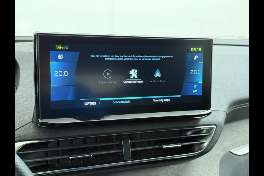 Peugeot 3008 1.6T 225pk AUT-8 GT Pack HYbrid Leer/Alcantara+Elektr.+Verwarmd Trekhaak Navi360°Camera Apple Carplay Android Ecc HiFi Premium FOCAL® Zwarte Hemel Lane Assist Dodehoekwaarschuwing 1e Eigenaar Origineel Nederlandse Auto Nieuwprijs €51.858,-