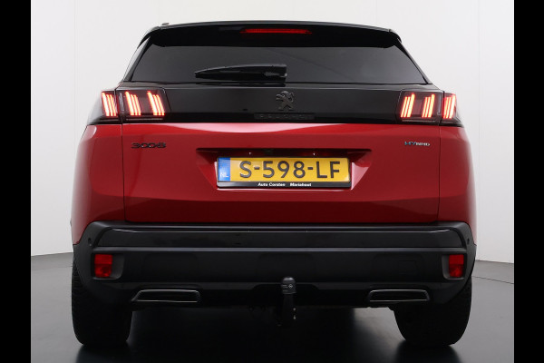 Peugeot 3008 1.6T 225pk AUT-8 GT Pack HYbrid Leer/Alcantara+Elektr.+Verwarmd Trekhaak Navi360°Camera Apple Carplay Android Ecc HiFi Premium FOCAL® Zwarte Hemel Lane Assist Dodehoekwaarschuwing 1e Eigenaar Origineel Nederlandse Auto Nieuwprijs €51.858,-