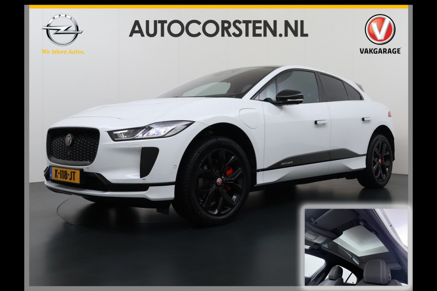 Jaguar I-PACE EV320PK 90kWh Leer Pano-Dak 360°Camera 20"LM Meridian™-Sound Apple Carplay Android Navi Ecc Pdc S Business Pack Keyless Stoelverwarming Rode-Remklauwen Elek.Achterklep Led Privacy Glas Cruise Control Rijstrooksensor Origineel Nederlandse Auto Dealeronderhouden 3 FASE LADEN 320pk 500Nm