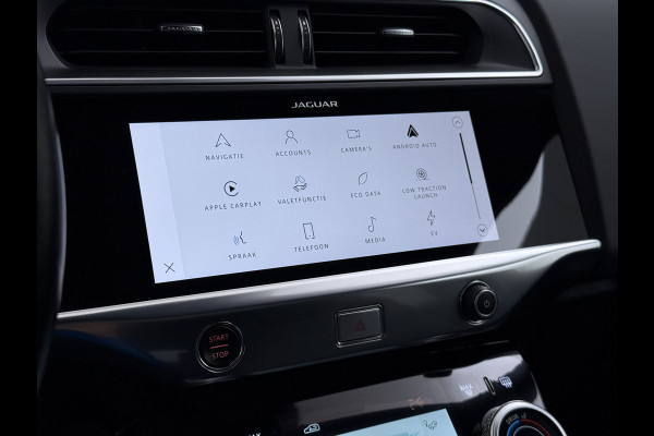 Jaguar I-PACE EV320PK 90kWh Leer Pano-Dak 360°Camera 20"LM Meridian™-Sound Apple Carplay Android Navi Ecc Pdc S Business Pack Keyless Stoelverwarming Rode-Remklauwen Elek.Achterklep Led Privacy Glas Cruise Control Rijstrooksensor Origineel Nederlandse Auto Dealeronderhouden 3 FASE LADEN 320pk 500Nm