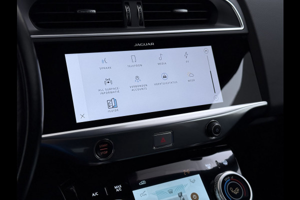 Jaguar I-PACE EV320PK 90kWh Leer Pano-Dak 360°Camera 20"LM Meridian™-Sound Apple Carplay Android Navi Ecc Pdc S Business Pack Keyless Stoelverwarming Rode-Remklauwen Elek.Achterklep Led Privacy Glas Cruise Control Rijstrooksensor Origineel Nederlandse Auto Dealeronderhouden 3 FASE LADEN 320pk 500Nm