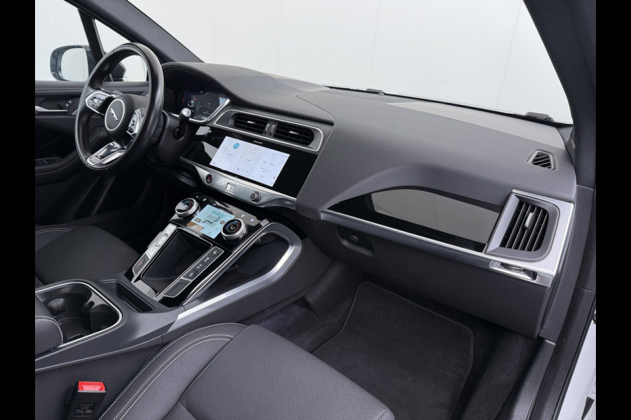 Jaguar I-PACE EV320PK 90kWh Leer Pano-Dak 360°Camera 20"LM Meridian™-Sound Apple Carplay Android Navi Ecc Pdc S Business Pack Keyless Stoelverwarming Rode-Remklauwen Elek.Achterklep Led Privacy Glas Cruise Control Rijstrooksensor Origineel Nederlandse Auto Dealeronderhouden 3 FASE LADEN 320pk 500Nm