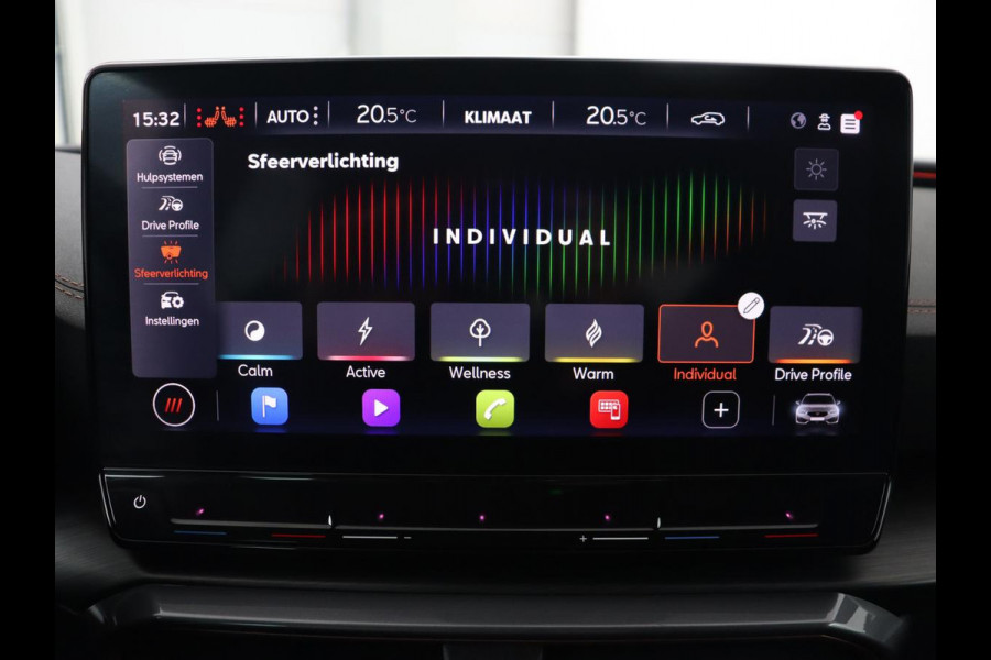 CUPRA Leon 2.0 TSI Cup 4-DRIVE | 310pk | Trekhaak | Stoel & stuurverwarming | Carplay | Leder | Adaptive cruise | 19'' | CUP Sportstoelen | Navigatie | Full LED | Beats Pack | Keyless | Sfeerverlichting