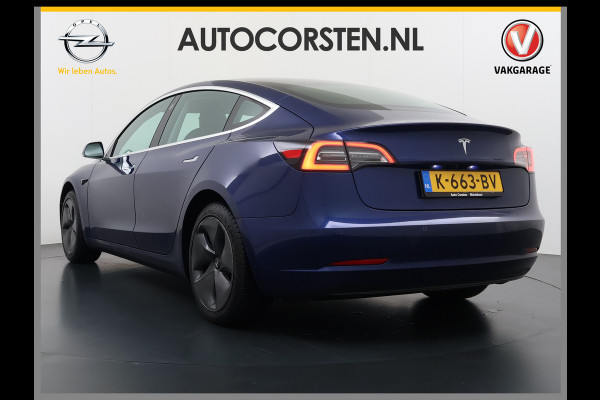 Tesla Model 3 RWD Plus 325PK SOH 93% Lmv 18" AutoPilot FSD-3 Leder Pano-dak Adaptive-Cruise Camera's Elektr.-Stuur+Stoelen+Spiegels+Geheugen+E Navi LED Comfortstoelen ACC DAB Voorverwarmen interieur via App Keyless One-Pedal-Drive 1e Eigenaar Origineel Nederlandse Auto Fabrieksgarantie op Batterij en Aandrijfunit tot 4-12-2028/160.000km