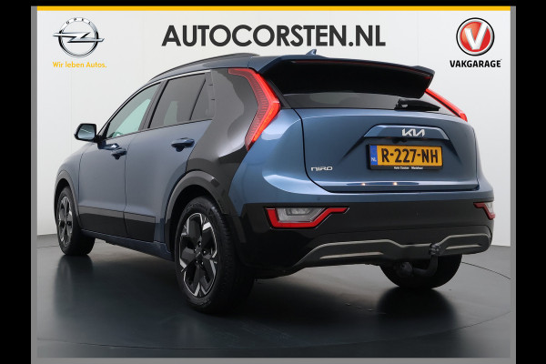 Kia Niro EV ExecutiveLine 64.8 kWh Trekhaak Leder SOH 98.5% Schuif-/kanteldak Adap.Cruise Camera Head-Up Display Apple Carplay Android Auto  Elek.Stoelen-Verwarmd/gekoeld+Memory Elek.Achterklep Stuurverwarming Lane Assist DAB 1e Eigenaar Origineel Nederlandse Auto Fabrieksgarantie tot 25-10-2029/150.000km € 50.000 nieuw!