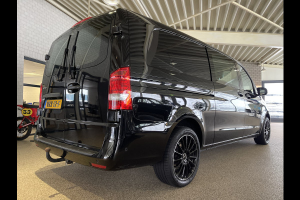 Mercedes-Benz Vito 114 CDI Extra Lang L3H1 DC Comfort 5 persoons / automaat / leer / navi / airco / cruise / vaste prijs rijklaar € 32.950 ex btw / lease vanaf € 538 / trekhaak / zwart metallic