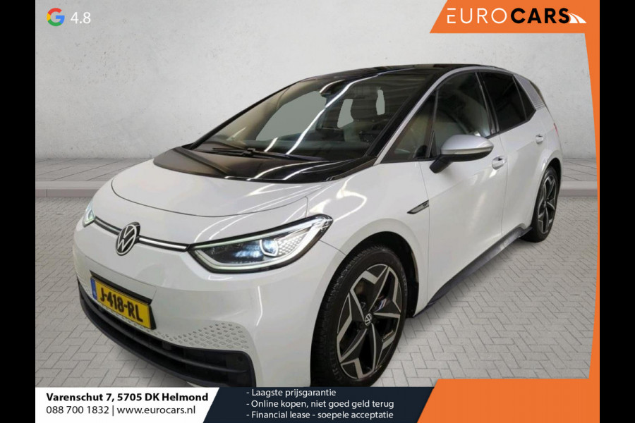 Volkswagen ID.3 First Plus 58 kWh Navigatie Apple Carplay/Android Auto Camera Parkeersensoren Adaptive Cruise Control Full LED Matrix Stoel- en stuurverwarming Lichtmetalen velgen Climate Control