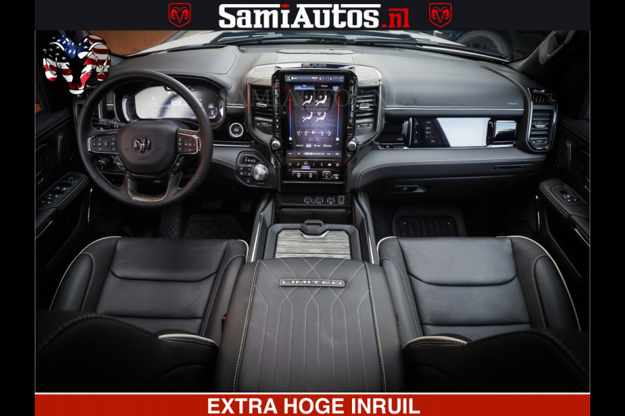 Dodge Ram 1500 Limited Night High Output 540HP 706Nm | Massage + Full Option | De Meest Luxe en Volle Pick-Up in zijn Klasse | Comfortabele Dubbele Cabine met Royale 5 Zitplaatsen | BPM vrij | Nu Leverbaar uit Voorraad | Voorraad Nr 2351 - 7478