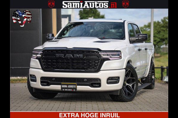 Dodge Ram 1500 Limited Night High Output 540HP 706Nm | Massage + Full Option | De Meest Luxe en Volle Pick-Up in zijn Klasse | Comfortabele Dubbele Cabine met Royale 5 Zitplaatsen | BPM vrij | Nu Leverbaar uit Voorraad | Voorraad Nr 2351 - 7478