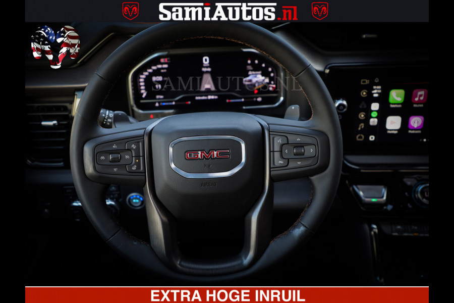 GMC Sierra AT4 6.2 V8 4X4 | VIRTUAL COCKPIT | HUD | BOM VOL | DC | RAM DEALER NEDERLAND | | GRIJSKENTEKEN | DUBBELE CABINE | PICK UP | VOORRAAD 261530 |