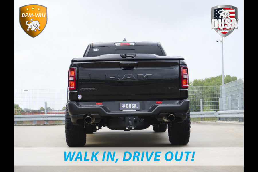 Dodge Ram | 1500 | Rebel | Night | 4x4 | Crew Cab | 3.0L Twin-turbo I6 | BPM-VRIJ  | Pano | Harman Kardon | Leder interieur Getoonde accessoires zijn verkrijgbaar tegen meerprijs
