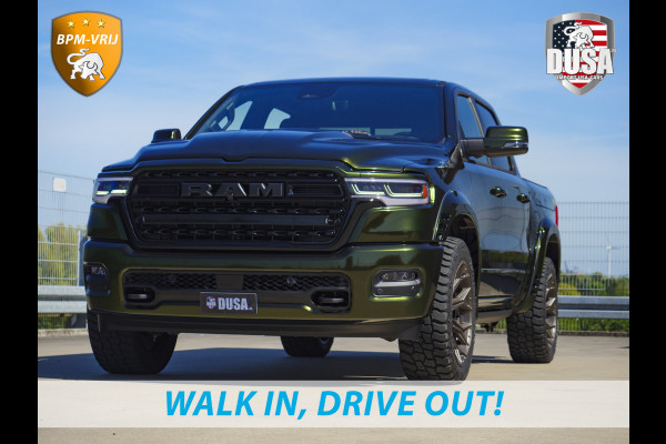 Dodge Ram | 1500 | Limited | 3.0L Twin-Turbo I6 | High Output | BPM-VRIJ | Passenger Display | 14,4 Touch Screen | Harman Kardon | RAMBOX Getoonde accessoires zijn verkrijgbaar tegen meerprijs