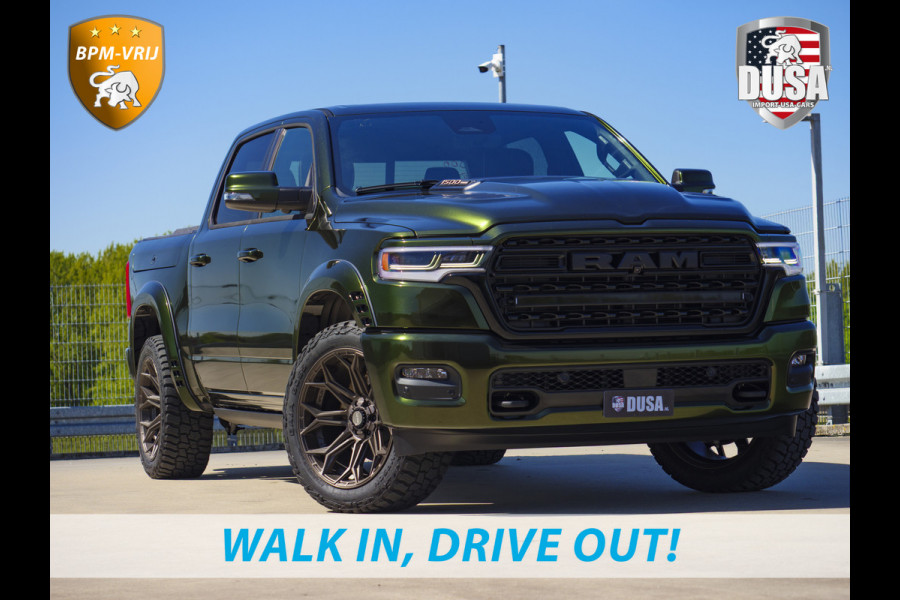 Dodge Ram | 1500 | Limited | 3.0L Twin-Turbo I6 | High Output | BPM-VRIJ | Passenger Display | 14,4 Touch Screen | Harman Kardon | RAMBOX Getoonde accessoires zijn verkrijgbaar tegen meerprijs