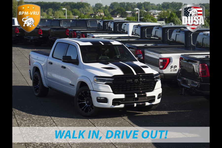 Dodge Ram | 1500 | Limited | 3.0L Twin-Turbo I6 | High Output | BPM-VRIJ | Passenger Display | 14,4 Touch Screen | RAMBOX Getoonde accessoires zijn verkrijgbaar tegen meerprijs