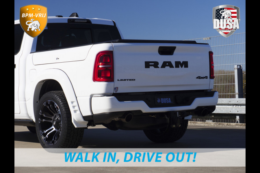 Dodge Ram | 1500 | Limited | Night | 3.0L Twin-Turbo I6 | High Output | BPM-VRIJ | Passenger Display | 14,4 Touch Screen | Harman Kardon | RAMBOX Getoonde accessoires zijn verkrijgbaar tegen meerprijs