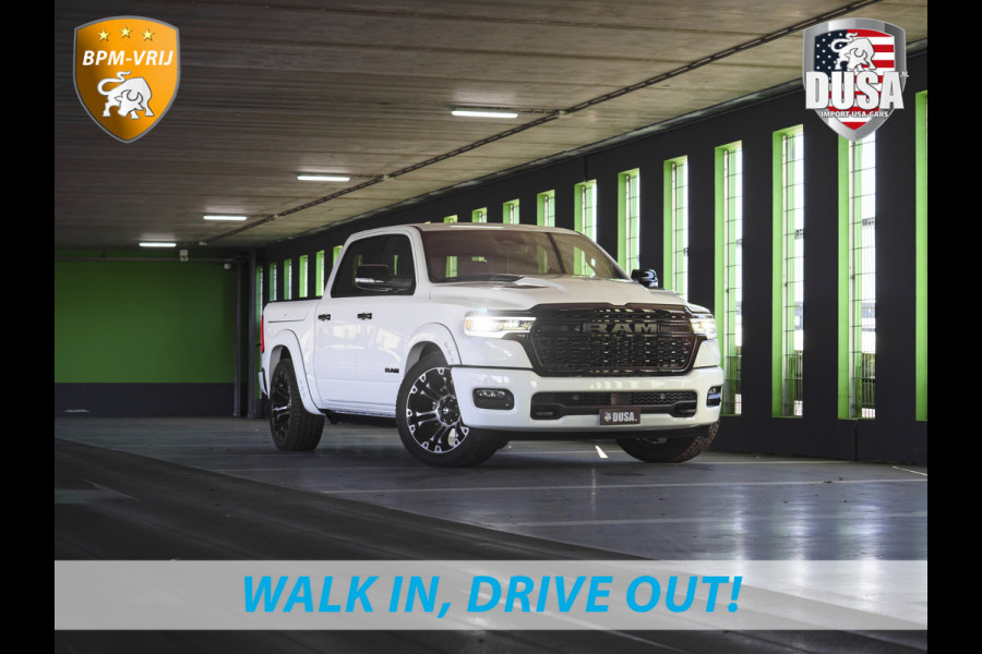 Dodge Ram | 1500 | Limited | Night | 3.0L Twin-Turbo I6 | High Output | BPM-VRIJ | Passenger Display | 14,4 Touch Screen | Harman Kardon | RAMBOX Getoonde accessoires zijn verkrijgbaar tegen meerprijs