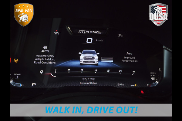 Dodge Ram | 1500 | Rebel | Premium | 4x4 | Crew Cab | 3.0L Twin-turbo I6 | BPM-VRIJ | 10,2 inch Passenger Screen | Harman Kardon | Getoonde accessoires zijn verkrijgbaar tegen meerprijs