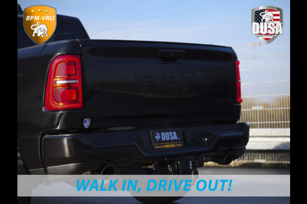 Dodge Ram | 1500 | Limited | Night | 3.0L Twin-Turbo I6 | High Output | BPM-VRIJ | Passenger Display | 14,4 Touch Screen | Harman Kardon | RAMBOX Getoonde accessoires zijn verkrijgbaar tegen meerprijs