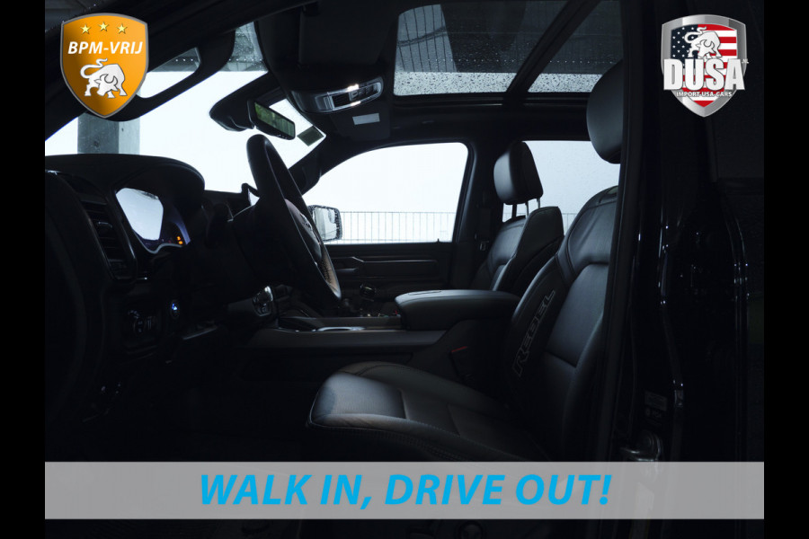 Dodge Ram | 1500 | Rebel | Premium | 4x4 | Crew Cab | 3.0L Twin-turbo I6 | BPM-VRIJ | 14,4 inch Touchscreen | Panorama | Harman Kardon | Getoonde accessoires zijn verkrijgbaar tegen meerprijs