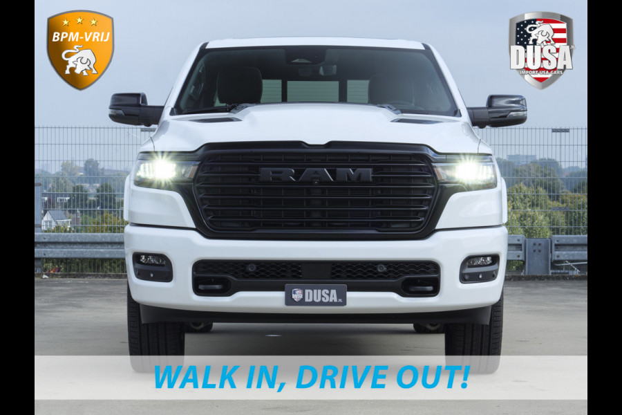 Dodge Ram 1500 | Laramie | Premium Night | 3.0L I6 Hurricane | Crew Cab | 4X4 | BPM VRIJ | Niveau regeling | Passenger Display | Getoonde accessoires zijn verkrijgbaar tegen meerprijs