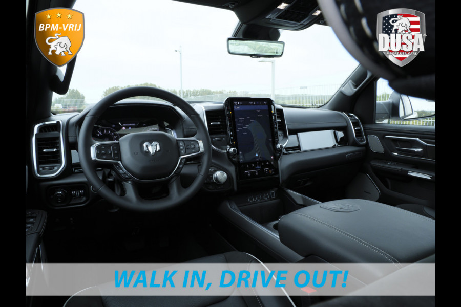 Dodge Ram 1500 | Laramie | Premium Night | 3.0L I6 Hurricane | Crew Cab | 4X4 | BPM VRIJ | Niveau regeling | Passenger Display | Getoonde accessoires zijn verkrijgbaar tegen meerprijs