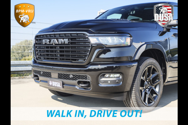 Dodge Ram 1500 | Laramie | Premium Night | 3.0L I6 Hurricane | Crew Cab | 4X4 | BPM VRIJ | Niveau regeling | 14,4-inch Touchscreen | LPG | Getoonde accessoires zijn verkrijgbaar tegen meerprijs