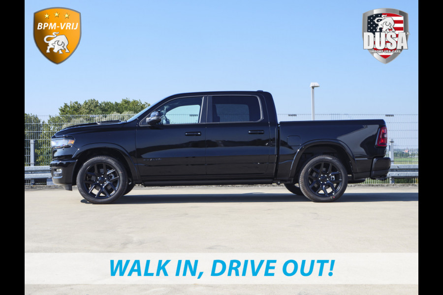Dodge Ram 1500 | Laramie | Premium Night | 3.0L I6 Hurricane | Crew Cab | 4X4 | BPM VRIJ | Niveau regeling | 14,4-inch Touchscreen | LPG | Getoonde accessoires zijn verkrijgbaar tegen meerprijs