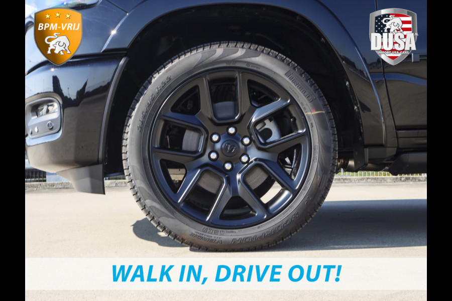 Dodge Ram 1500 | Laramie | Premium Night | 3.0L I6 Hurricane | Crew Cab | 4X4 | BPM VRIJ | Niveau regeling | 14,4-inch Touchscreen | LPG | Getoonde accessoires zijn verkrijgbaar tegen meerprijs