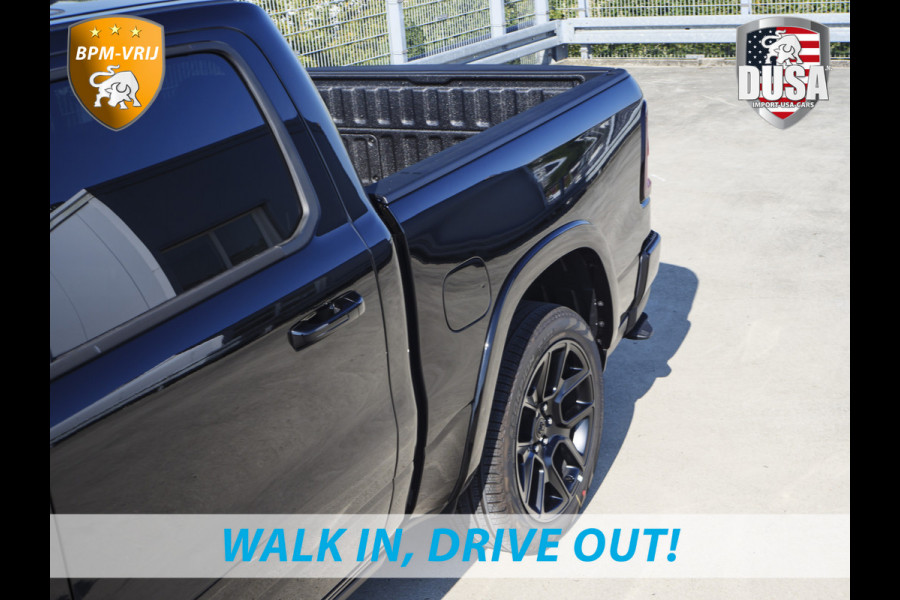 Dodge Ram 1500 | Laramie | Premium Night | 3.0L I6 Hurricane | Crew Cab | 4X4 | BPM VRIJ | Niveau regeling | 14,4-inch Touchscreen | LPG | Getoonde accessoires zijn verkrijgbaar tegen meerprijs