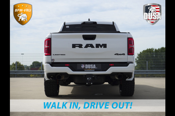 Dodge Ram | 1500 | Limited | Night | 3.0L Twin-Turbo I6 | High Output | | Passenger Display | 14,4 Touch Screen | Harman Kardon | RAMBOX Getoonde accessoires zijn verkrijgbaar tegen meerprijs