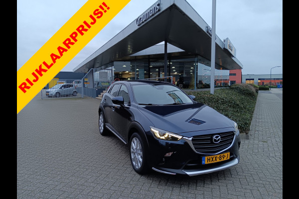 Mazda CX-3 2.0 SkyActiv-G 120 GT-M Line AUTOMAAT, Navi, Clima, Head-up, 18" etc. incl. 12 MND BOVAGGARANTIE