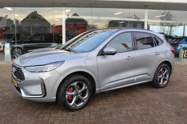 Ford Kuga 2.5-243pk PHEV ST-Line X. Nieuwste model ! Van €. 54.937,- voor €. 43.735,- ! Trekgewicht 2.100kg ! Elektr. panoramadak, Elektr. inklapb. trekhaak, stoel-, stuur- en voorraamverw., lane- en side assist, 360gr. camera, HUD, Apple/Android, Elektr. verstelb. stoelen, LED verl. etc etc