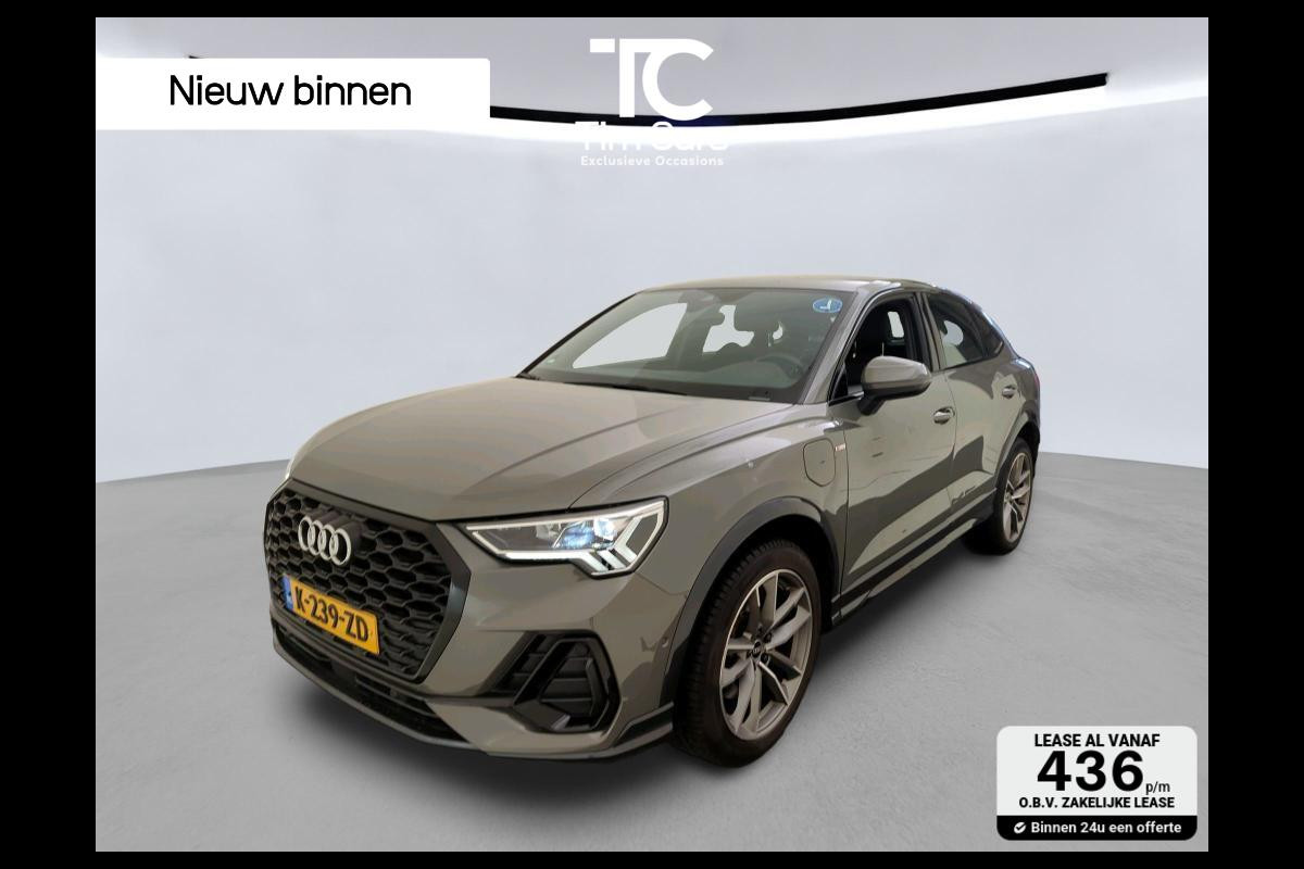 Audi Q3 Sportback 45 TFSI e S Edition Automaat | Keyless entry & start | Chronosgrijs | Stoelverwarming | Sonos Audio HiFi | Zwart optiek | Elektr