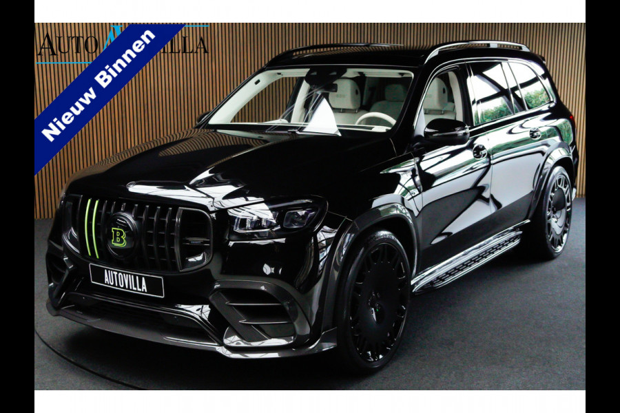 Mercedes-Benz GLS BRABUS 800 4MATIC HUD Massage Full-Carbon Panodak Leer Distronic Standkachel Keyless 360 Camera Burmester Sterrenhemel Airmatic DC Elektr. achterklep Elektr. verstelbare stoelen voor & achter met memory Soft close Elektr. bedienbare trekhaak Elektr. verstelbare stuurwiel Navi PDC LM velgen