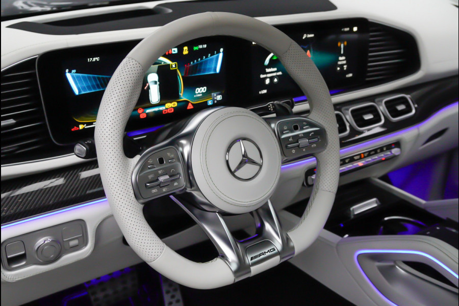 Mercedes-Benz GLS BRABUS 800 4MATIC HUD Massage Full-Carbon Panodak Leer Distronic Standkachel Keyless 360 Camera Burmester Sterrenhemel Airmatic DC Elektr. achterklep Elektr. verstelbare stoelen voor & achter met memory Soft close Elektr. bedienbare trekhaak Elektr. verstelbare stuurwiel Navi PDC LM velgen