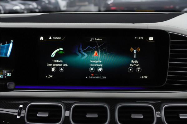 Mercedes-Benz GLS BRABUS 800 4MATIC HUD Massage Full-Carbon Panodak Leer Distronic Standkachel Keyless 360 Camera Burmester Sterrenhemel Airmatic DC Elektr. achterklep Elektr. verstelbare stoelen voor & achter met memory Soft close Elektr. bedienbare trekhaak Elektr. verstelbare stuurwiel Navi PDC LM velgen