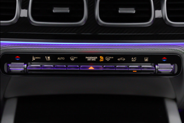 Mercedes-Benz GLS BRABUS 800 4MATIC HUD Massage Full-Carbon Panodak Leer Distronic Standkachel Keyless 360 Camera Burmester Sterrenhemel Airmatic DC Elektr. achterklep Elektr. verstelbare stoelen voor & achter met memory Soft close Elektr. bedienbare trekhaak Elektr. verstelbare stuurwiel Navi PDC LM velgen