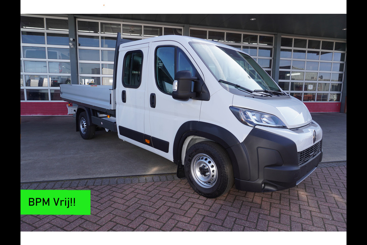 Citroën Jumper Pick-up Dubbelcabine 2.2 BlueHDi 140PK L4 3.5t Heavy Nr. V116 | Airco | Navi | Cruise | Camera | 7 Persoons