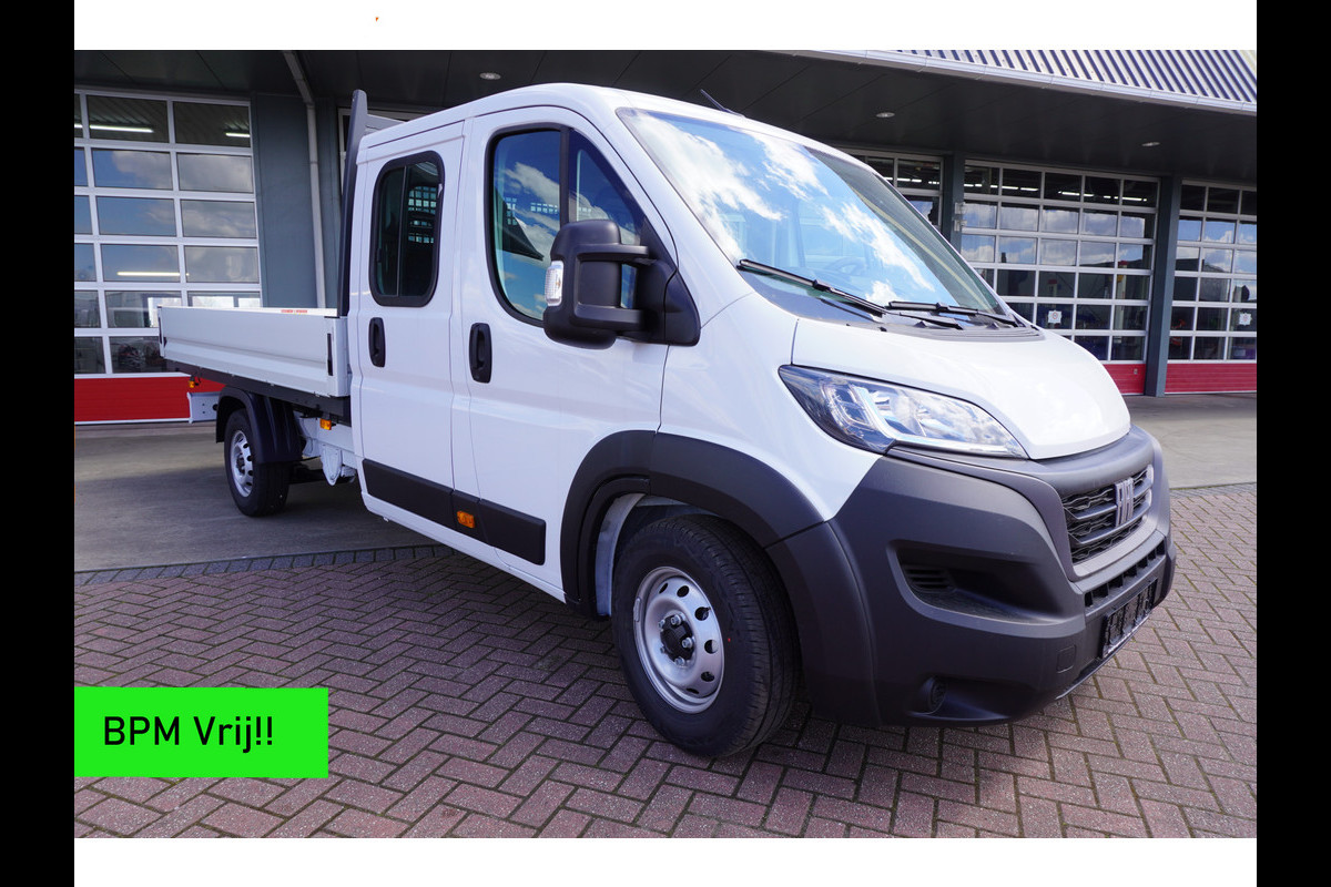 Fiat Ducato 35H 2.2 MultiJet 140pk L4H1 Dubbelcabine Pick-up Nr. V008 | Airco  | versterkte achteras | 7 Zits | Cruise control