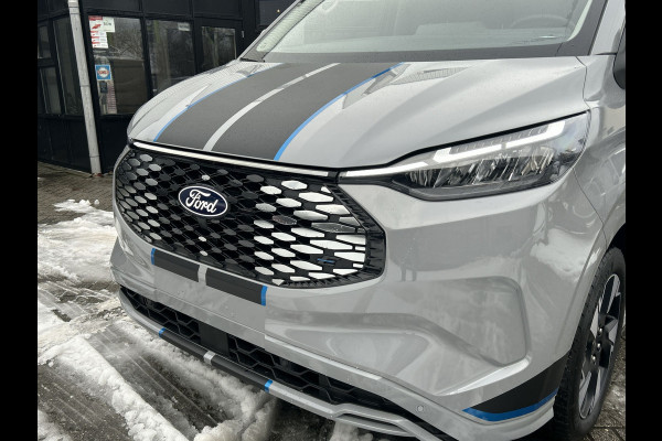 Ford E-Transit Custom 340 L2H1 Sport 71 kWh 2x schuifdeur, LMV 19'', navigatie, laadvloer, trekhaak, camera Snel leverbaar
